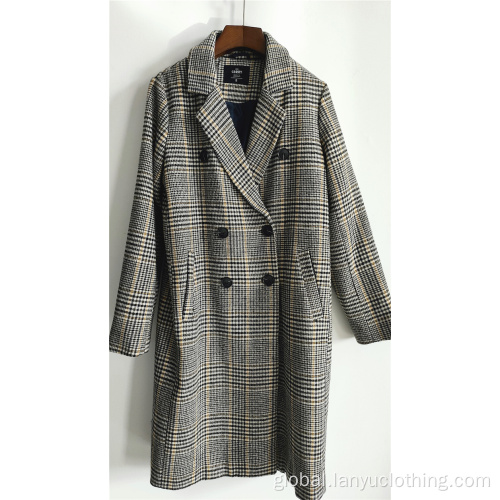 Half-Sleeve Japan Style Blouse Plaid Coat For Ladies Supplier